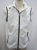 デサント ウインドブレーカー ベスト DAT-3403 WHT 前面