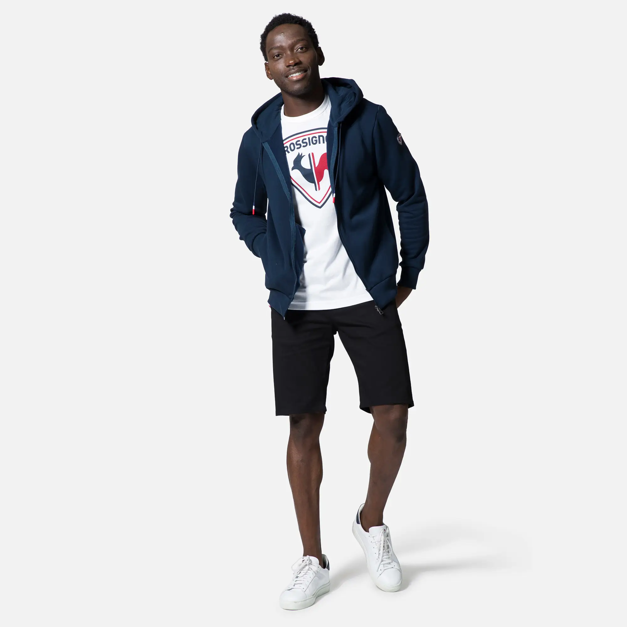 LOGO SWEAT FZ HOOD FT RLKMS07【DARK NAVY】